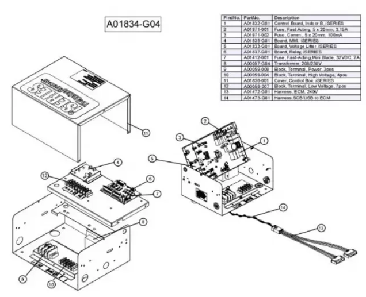 A01834-K04 - CB Assy, US, iSeries