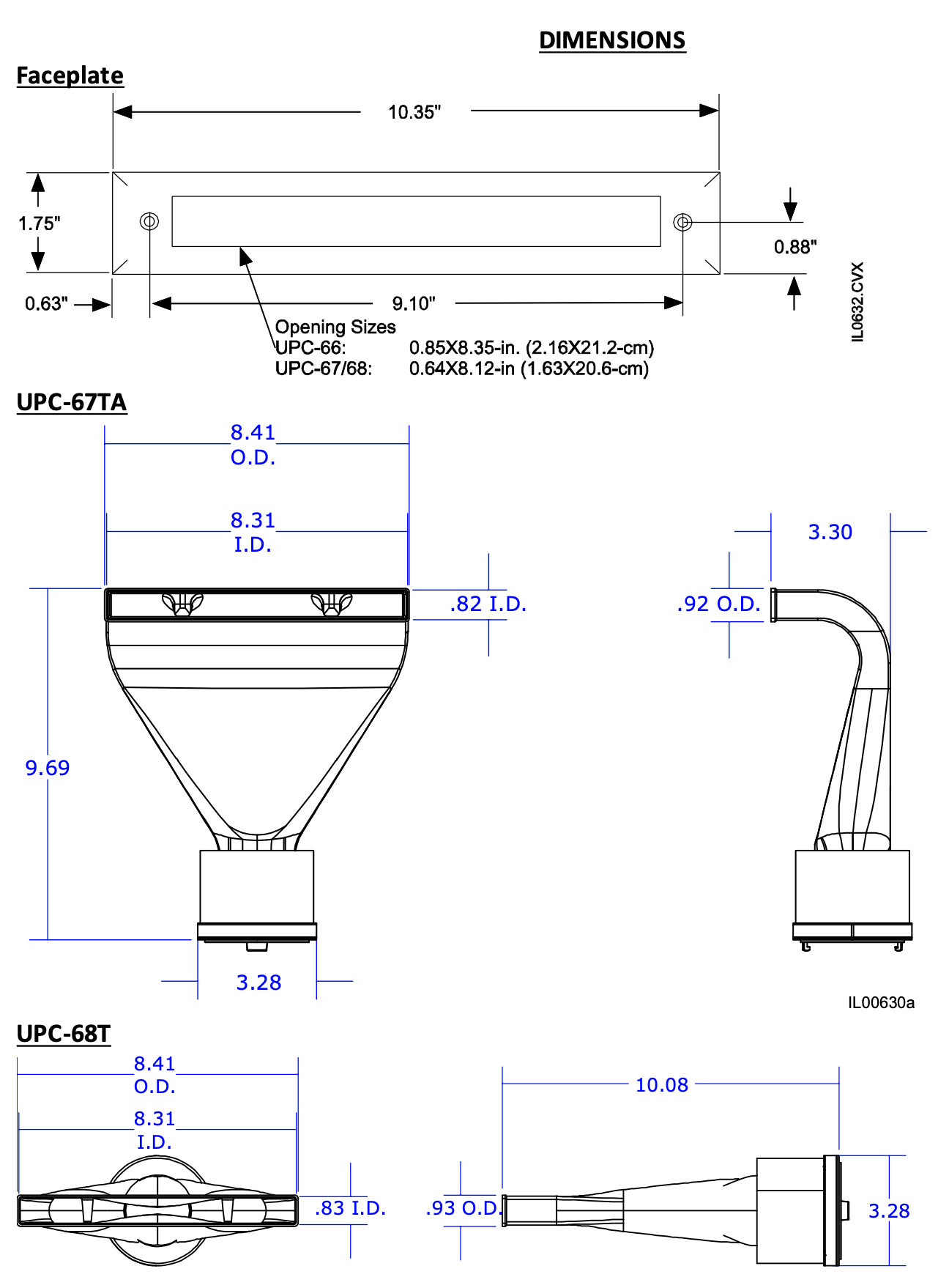 UPC-67TA - Unico Supply Outlet Kit, Twist-Fit Connection, Slotted, 90°, Plastic, White