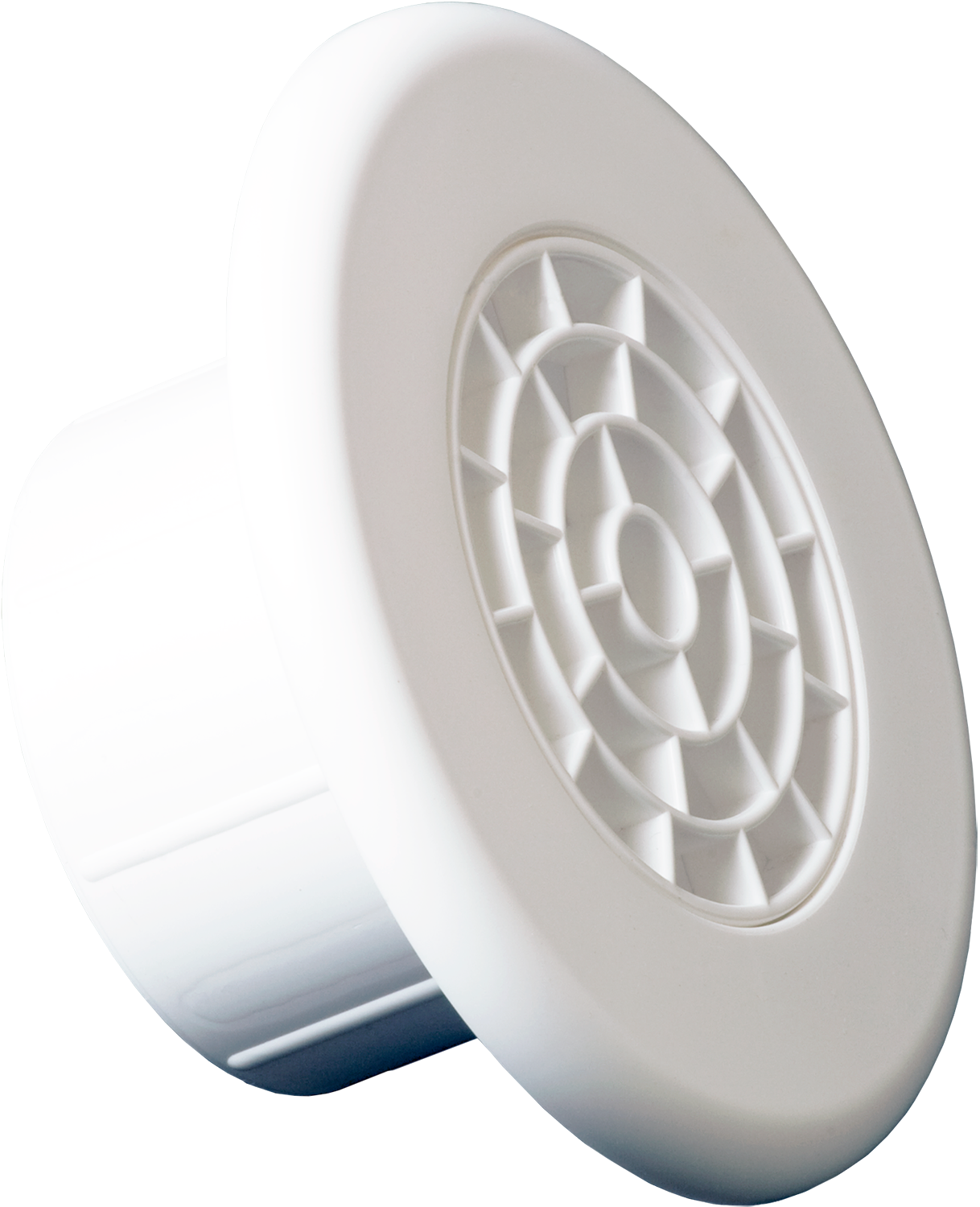Hi-Velocity HE White Plastic Vent Plate — he white plastic side