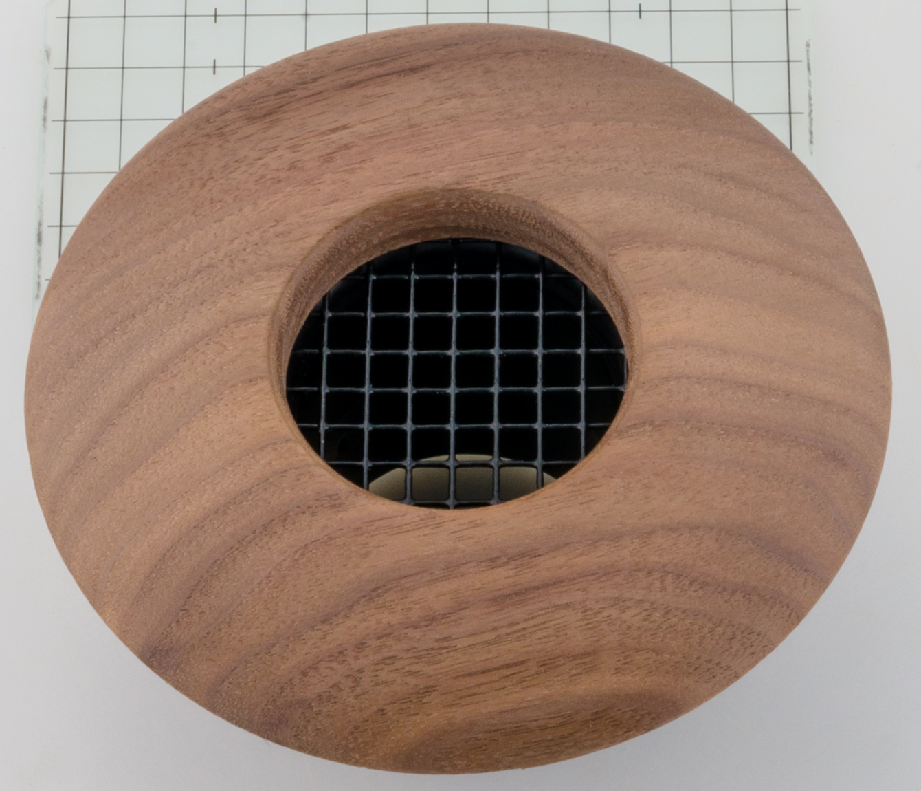 UPC-57-WL - 2" Walnut Wood, Round Hi-Velocity Air Vent Cover - highvelocityoutlets-com