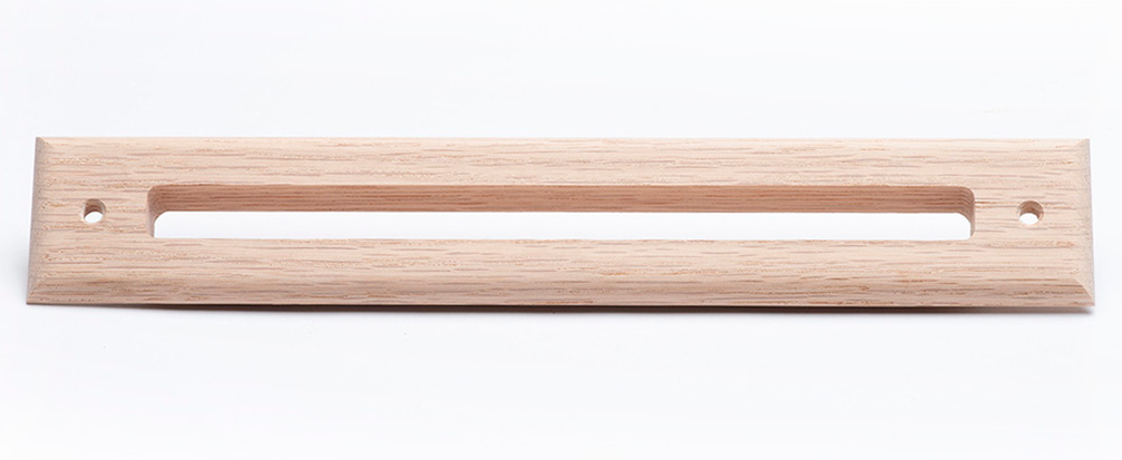 A00297-003-RO - Red Oak Wood Slotted Trim Plate Supply Outlet, for 2" UPC-67A and UPC-68