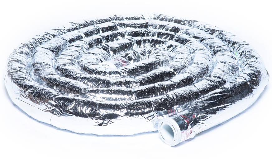 UPC-25T-1 - Supply Tubing, TFS, Couplings Attached, Aluminum, 2" ID x 25'L, R-3.3, single length (25 ft. per box)