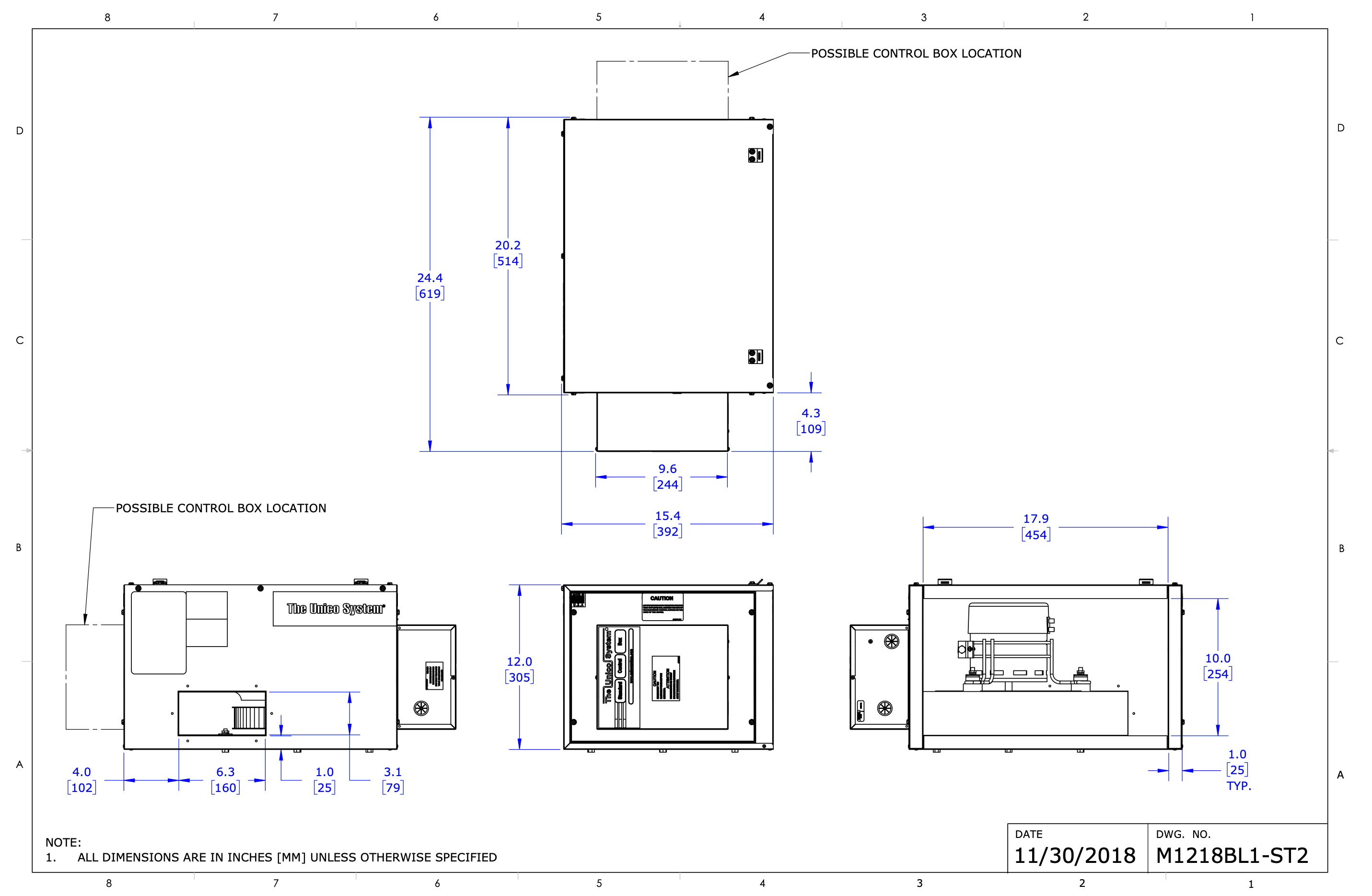 M1218BL2-ST2 - Módulo, soplador, control estándar, velocidad única, solo 208/230 V