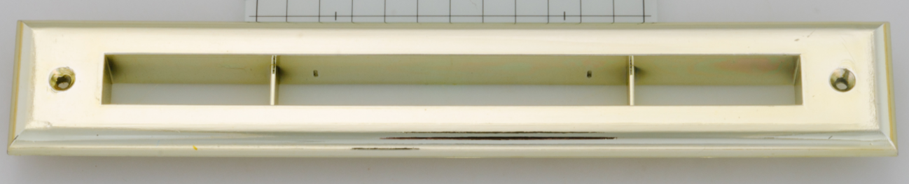 A00297-002-BRS - Brass Color Trim Plate for UPC-67 and 68, 2" Hi Velocity Air Supply Return - highvelocityoutlets-com