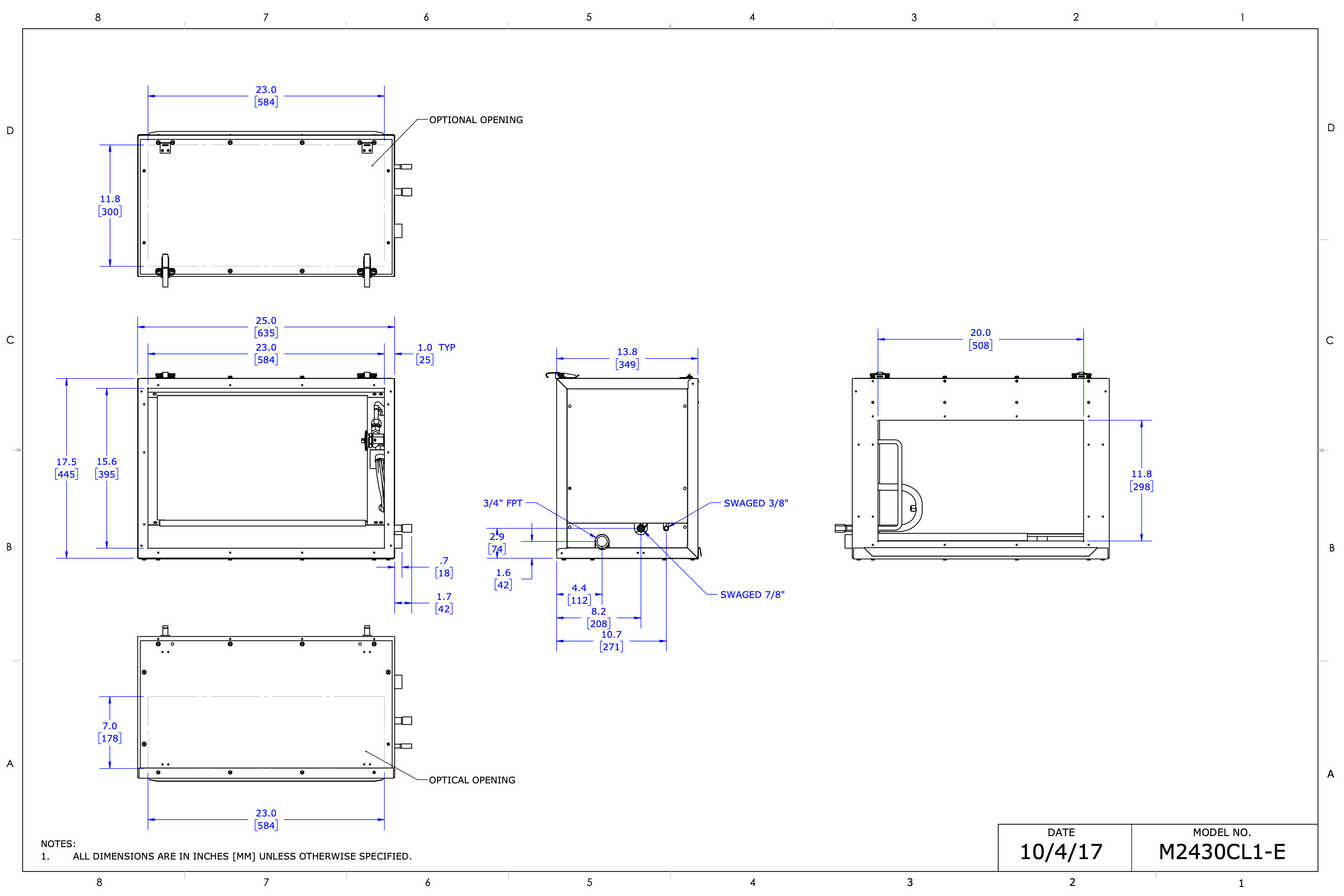 M2430CL1-E0C - Módulo, serpentín de refrigerante (6 filas)*(HP), con revestimiento electrónico