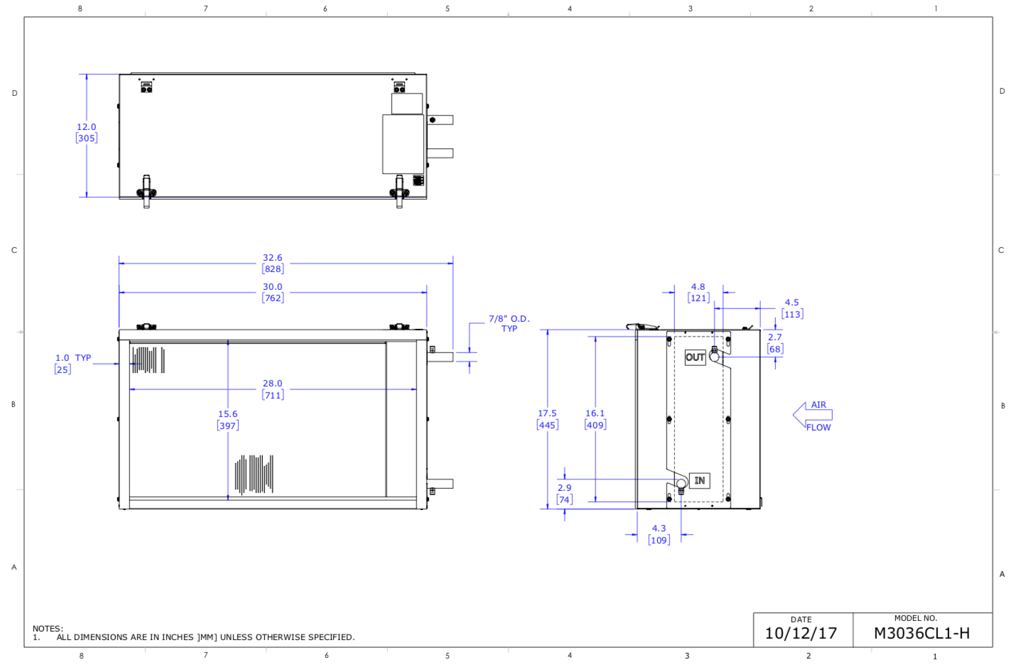 M3036CL1-H - Hydronic Module, Heating (with Hot Water Coil)