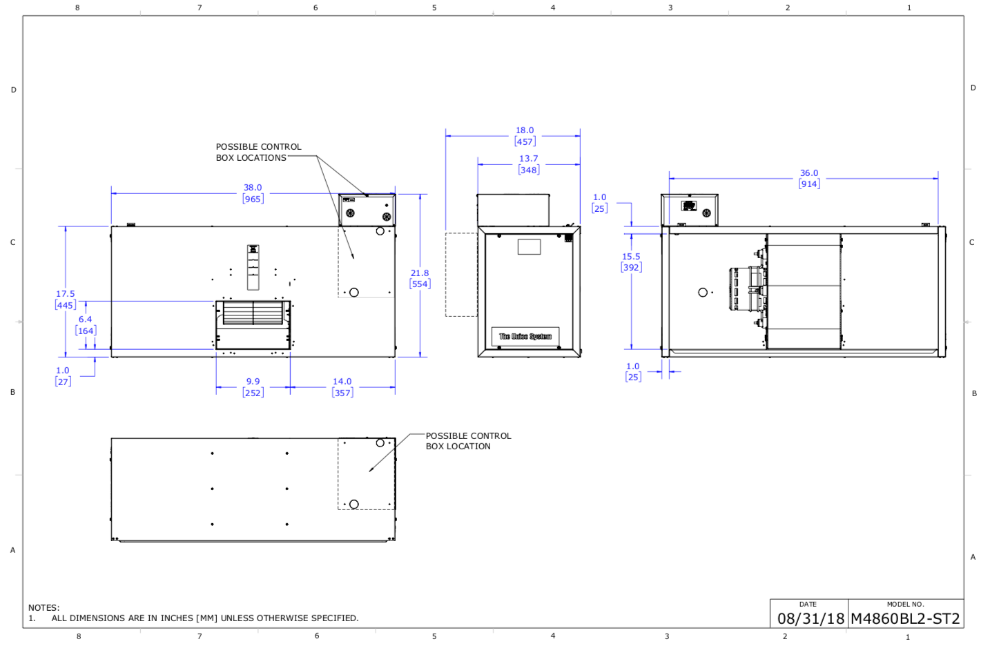 M4860BL2-ST2 - Unico Module, Blower, Standard Control, Single Speed, 208/230V only