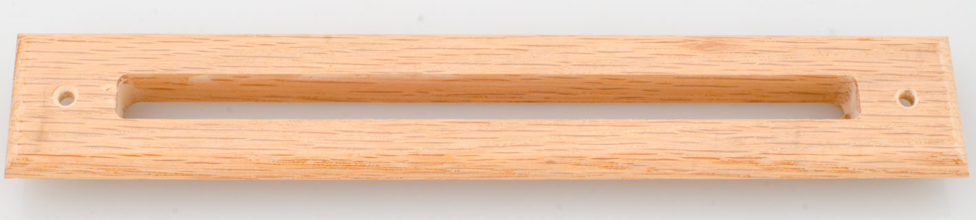 A00297-003-RO - Red Oak Wood Slotted Trim Plate Supply Outlet, for 2" UPC-67A and UPC-68 - highvelocityoutlets-com