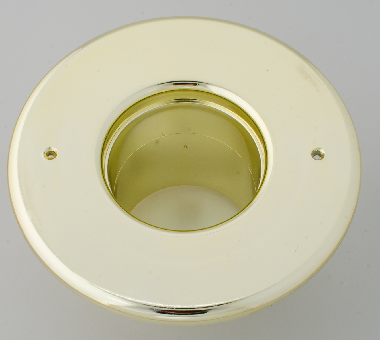 UPC-256B-BRS - 2.5" Supply Outlet, Round, Plastic, Brass Finish - highvelocityoutlets-com