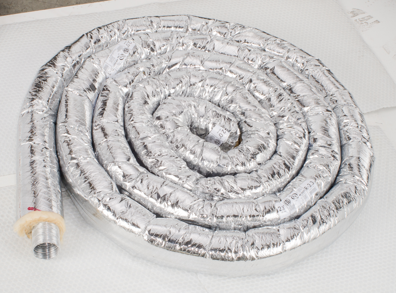 UPC-25-1 - Supply Tubing for The Unico System High Velocity HVAC, Aluminum, R-3.3, 2" ID x 25'L, Single Length - highvelocityoutlets-com