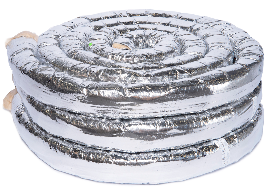 UPC-225-R4-3 - Tubo de suministro Unico, aluminio, 2,5 pulgadas de diámetro interior x 25' de largo, R-4.2 (75 pies en total)