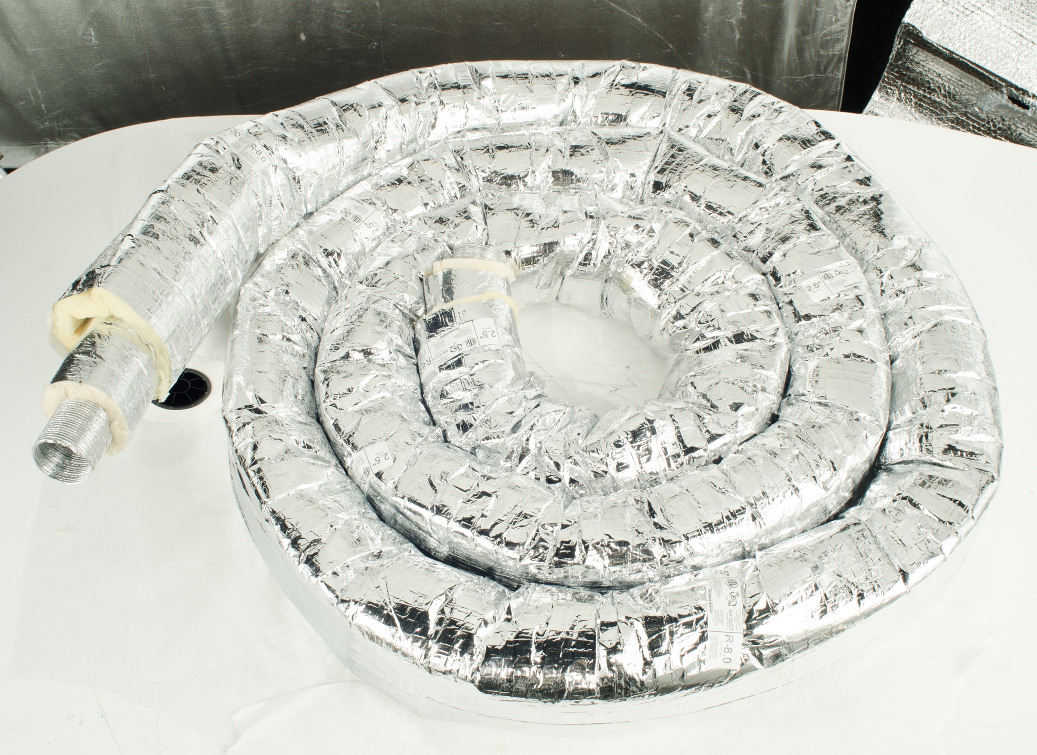 UPC-225-R8-3 - Unico Supply Tubing, Aluminum, 2.5" ID x 25'L, R-8.0 (75 ft total) - highvelocityoutlets-com