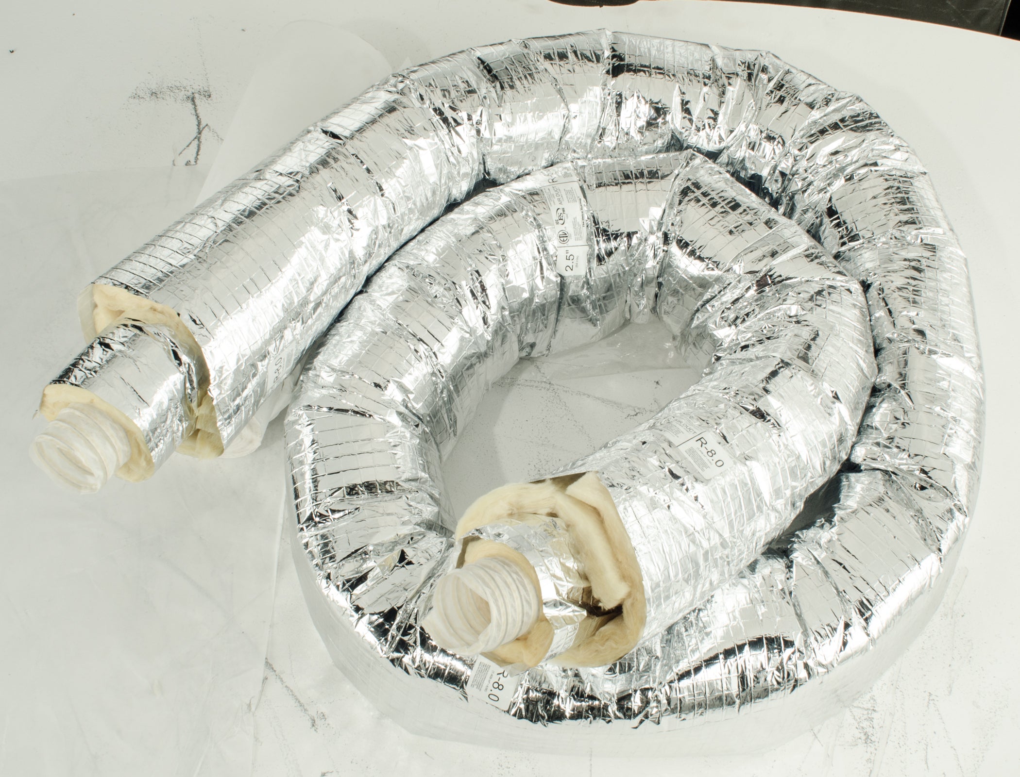 UPC-226-R8-5 - Unico Sound Attenuator Tubing for High Velocity System, 2.5" ID x 12'L, R-8.0 (60 ft total) - highvelocityoutlets-com