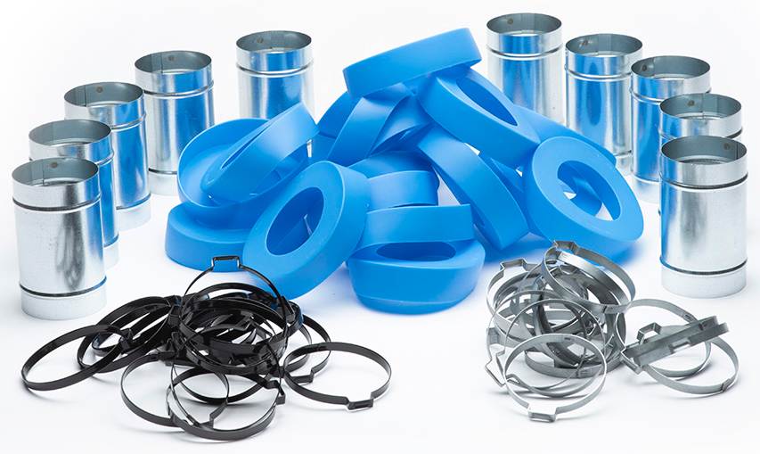 UPC-238-10 - Acoplamiento, conducto, 2,5" Incluye abrazaderas (rinde 10 acoplamientos/caja)