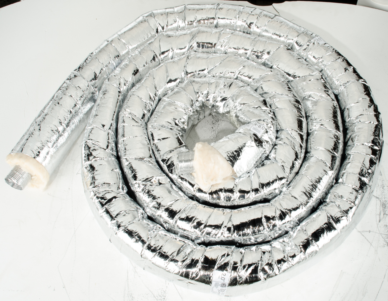 UPC-25-R6-4 - Unico Supply Tubing, Aluminum, 2" ID x 25'L, R-6.0 (100 ft. per box) - highvelocityoutlets-com