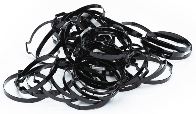 UPC-252-50 - Aluminum Supply Tubing Clamps, 2.5" (black), 50 per box