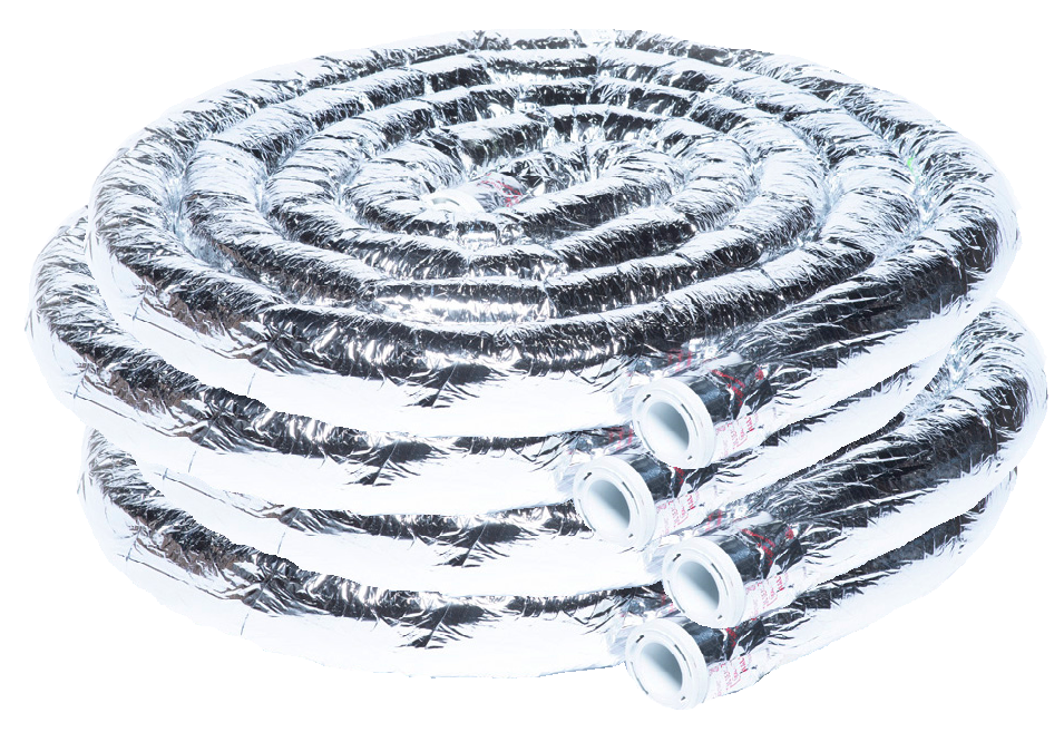 UPC-25T-4 - Supply Tubing, TFS, Couplings Attached, Aluminum, 2" ID x 25'L, R-3.3 (100 ft. per box)