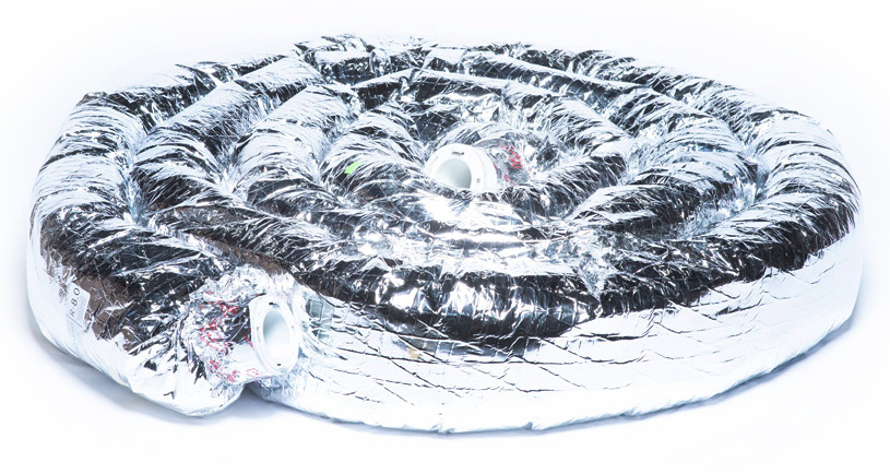 UPC-25T-R8-1 - Supply Tubing, TFS, Couplings Attached, Aluminum, 2" ID x 25'L, R-8.0, single length (25 ft. per box)