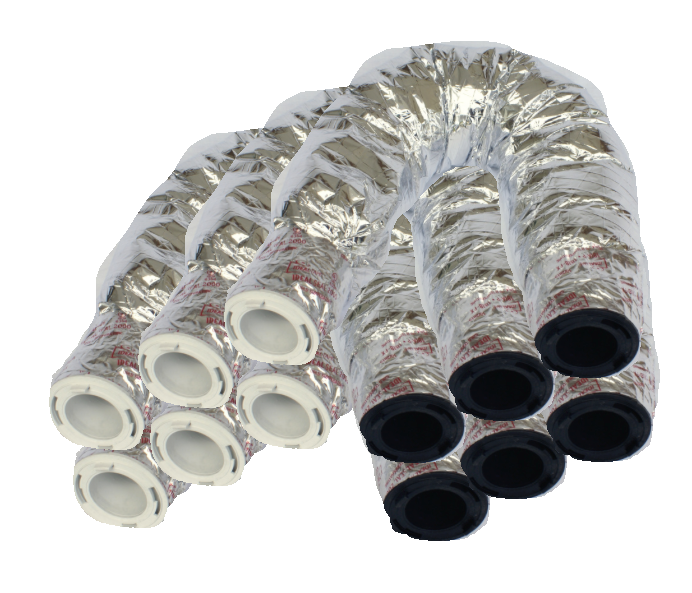 UPC-26TC03R6-6 - Tubo atenuador de sonido, TFS, acoplamientos adjuntos de 2" de diámetro interior x 3' de largo, R-6.0 (18 pies por caja)