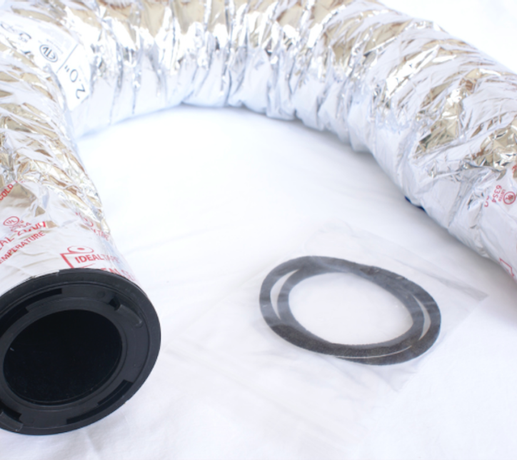 UPC-26TD03R4-1 - Sound Attenuator Tubing, Double Vapor Barrier, TFS, Couplings Attached 2" ID x 3'L, R-4.2, single length (3 ft. per box)