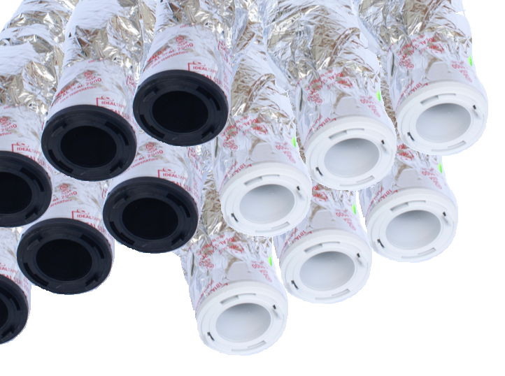 UPC-26TD03R4-6 - Tubo atenuador de sonido, doble barrera de vapor, TFS, acoplamientos adjuntos de 2" de diámetro interior x 3' de largo, R-4.2 (18 pies por caja)