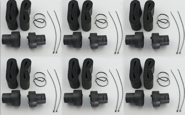 UPC-38TCR6-B-6 - Kit de acoplamiento, 2", TFS, R6, negro, paquete de 6 con descuento