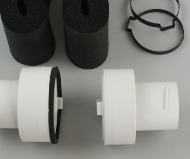 UPC-38TCR6-W-6 - Coupling Kit, 2", TFS, R6, White, Discount 6 Pack