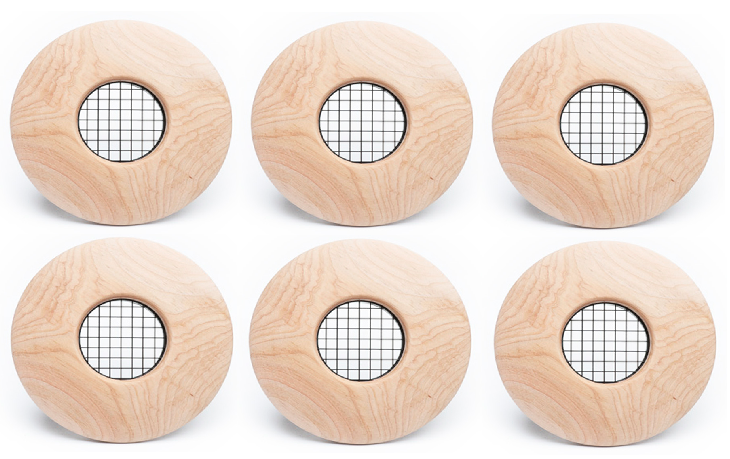 UPC-57T-B-F-6 - 2" Wood Outlet, TFS, Flush Mount, Birch, Face Plate Only (6 pcs)