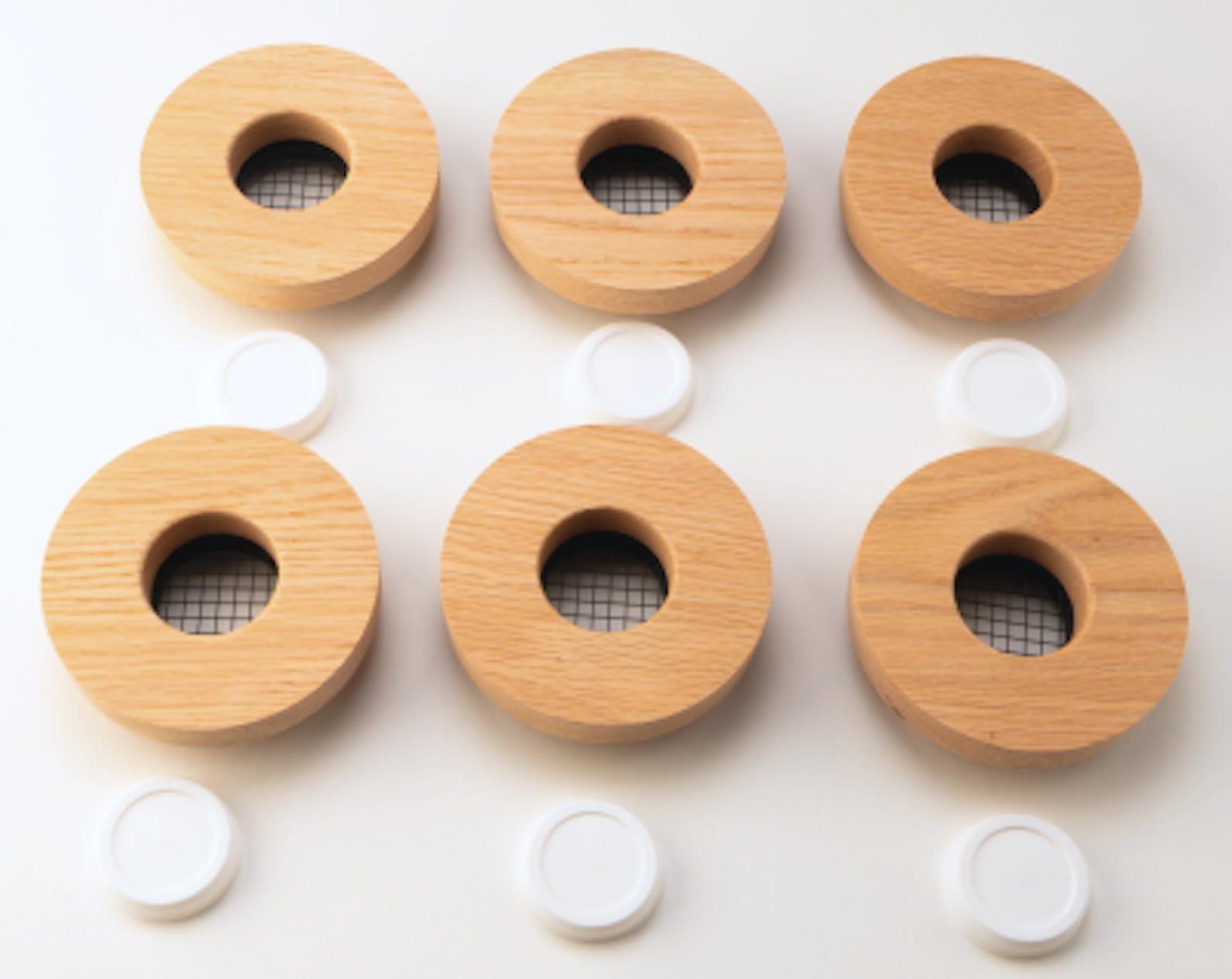 UPC-57T-MA-F-6 - 2" Wood Outlet, TFS, Flush Mount, Maple, Face Plate Only (6 pcs)