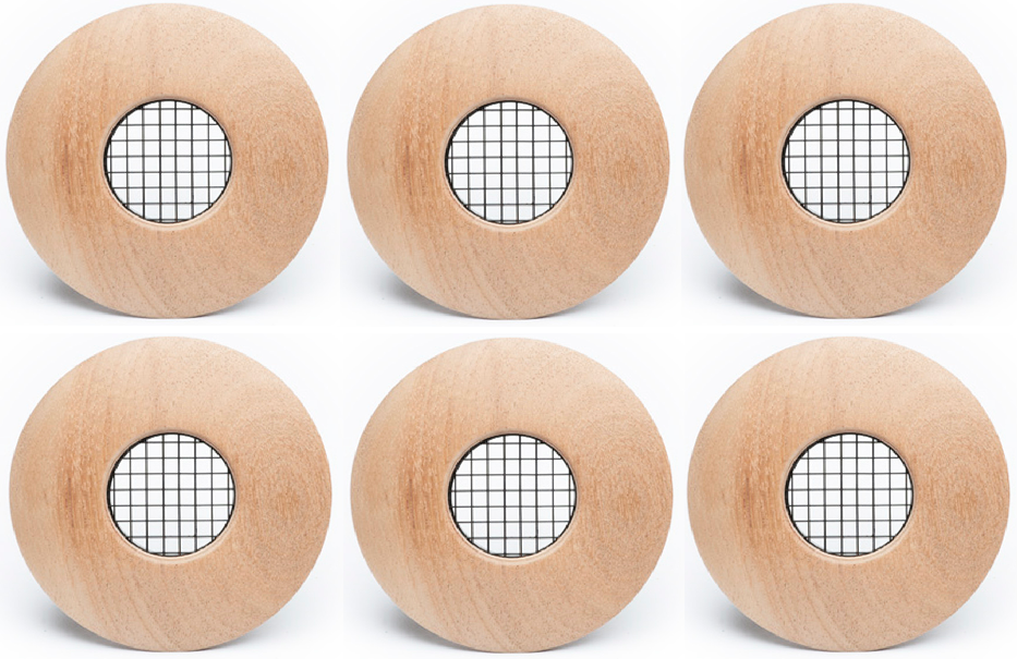 UPC-57T-MH-6 - 2" Outlet, TFS, Wood, Mahogany, Face Plate Only (6 pcs)