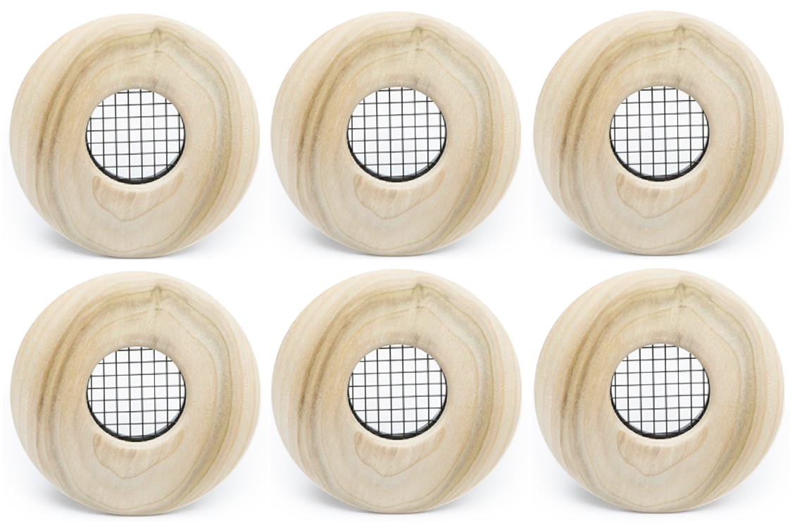 UPC-57T-PO-6 - 2" Outlet, TFS, Wood, Poplar, Face Plate Only (6 pcs)