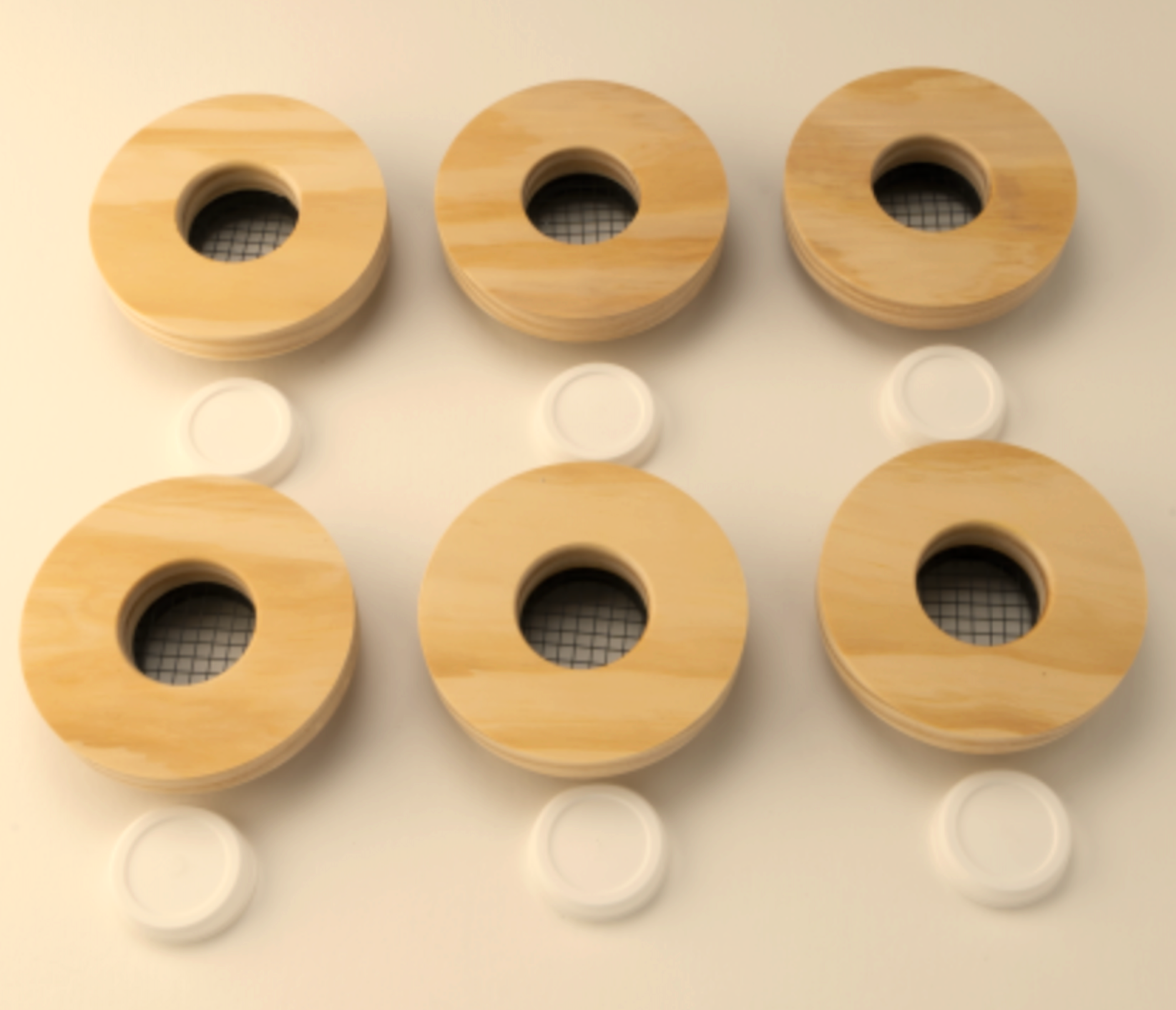 UPC-57T-PO-F-6 - 2" Wood Outlet, TFS, Flush Mount, Poplar, Face Plate Only (6 pcs)