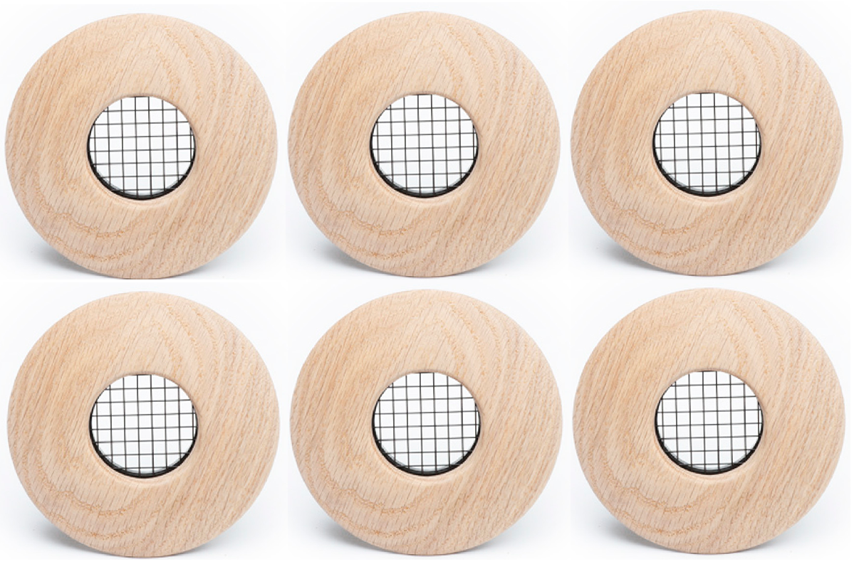 UPC-57T-RO-6 - 2" Outlet, TFS, Wood, Red Oak, Face Plate Only (6 pcs)