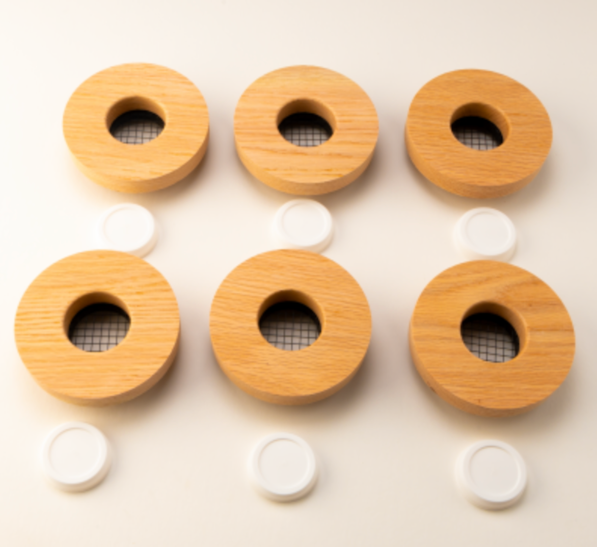 UPC-57T-RO-F-6 - 2" Wood Outlet, TFS, Flush Mount, Red Oak, Face Plate Only (6 pcs)