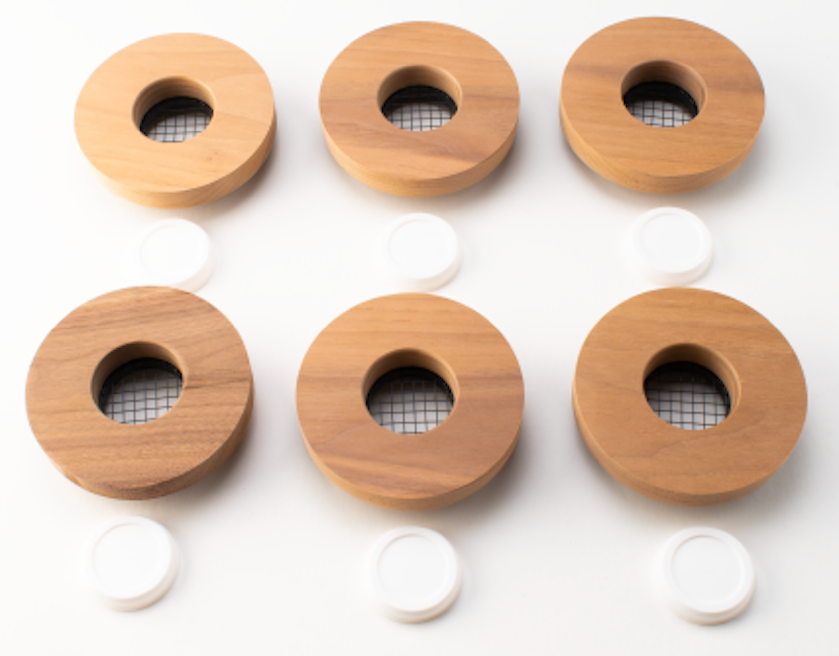 UPC-57T-WL-F-6 - 2" Wood Outlet, TFS, Flush Mount, Walnut, Face Plate Only (6 pcs)