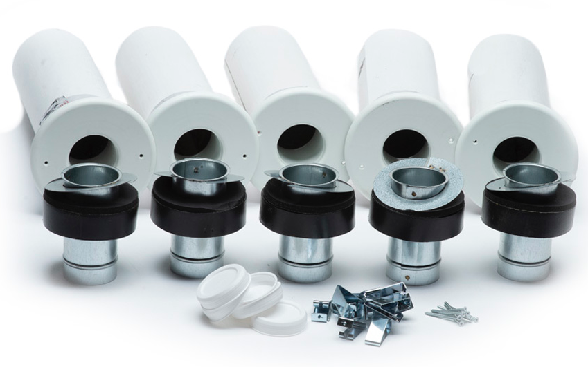 UPC-84-5 - Kit de salida, atenuador rígido corto de 1' (para cámara de conductos de 1")