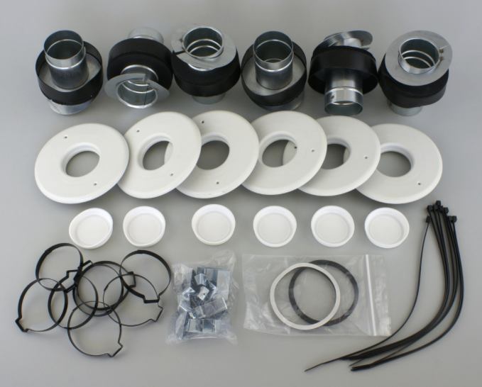 UPC-89TFR6-6 - Unico Install Kit, 2", 1.5" Fiberglass Plenum, TFS, (6 pk)