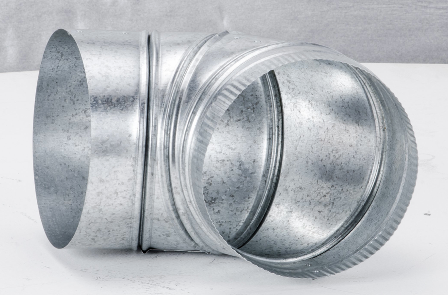 USM-04 - Unico Plenum Elbow, Galvanized Metal, 9 inch Diameter x 28 Guage (1/box)