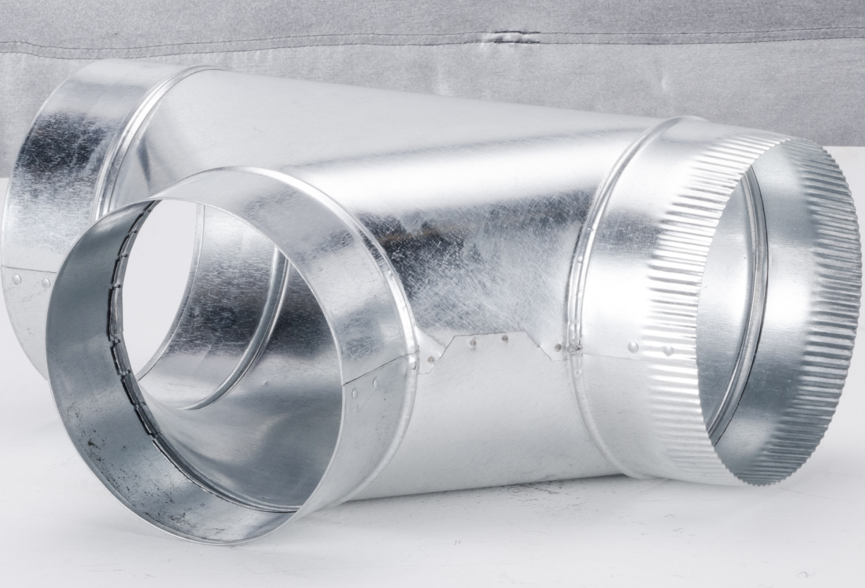 USM-07 - Unico Plenum Tee, Galvanized Metal, 7"Dx28GA (4/BOX) - highvelocityoutlets-com