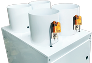Hi-Velocity HE-Z-70-H-220v-Z4 Air Handler — 4 zone with actuators