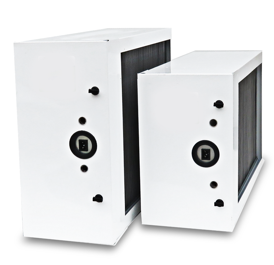 Hi-Velocity HEPS Air Purification System c/w MERV-13 Filter — heps units side view