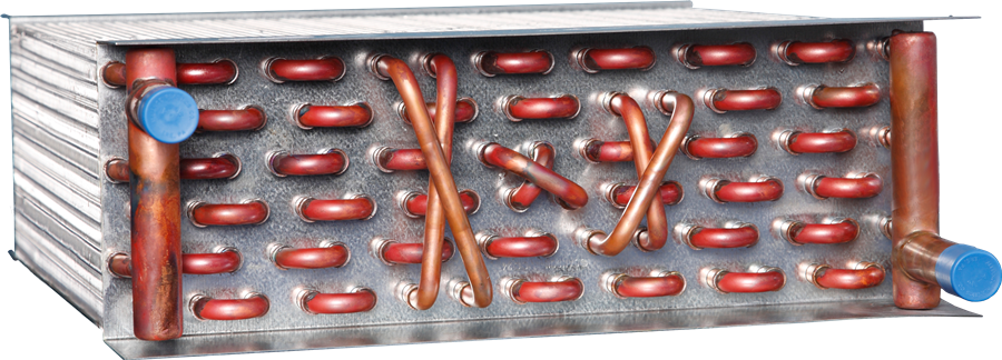 Hi-Velocity HWC-70/1050 Hot Water Coil — hwc 6 row horizontal