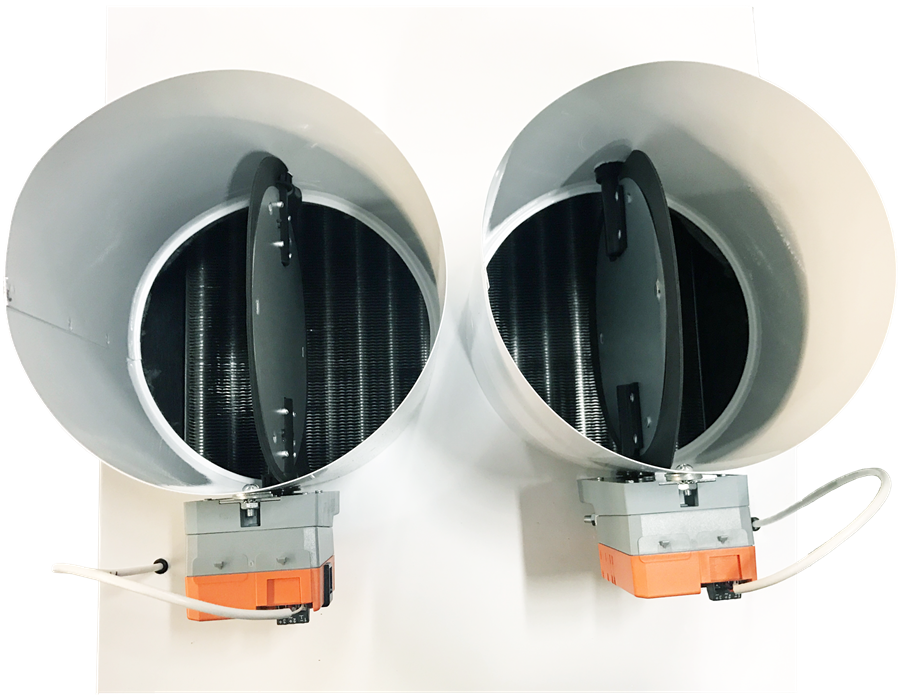 Hi-Velocity HE-Z-70-H-220v-Z2 Air Handler — zoning 2 zone top diagram