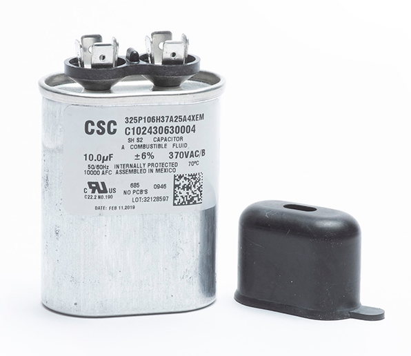 A00351-003 Unico Capacitor, Oval, 10 mfd (for motors A001018-G03, G05, G07, G09, G14)