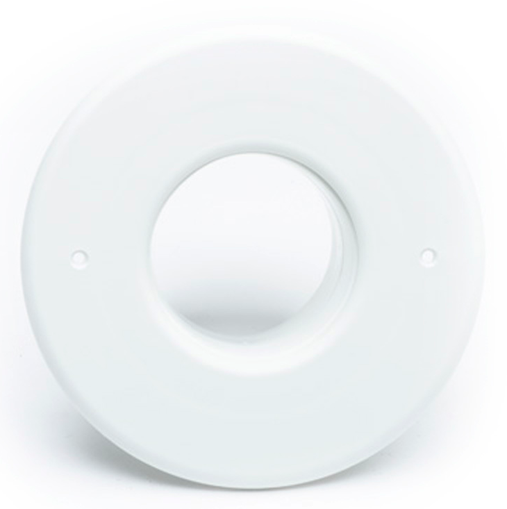 A01300-001 - Outlet, Round, Flanged, 2.5", White (No mounting hardware)