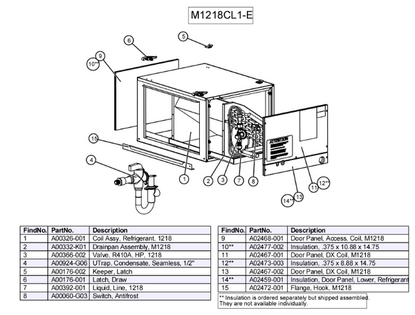 M1218CL1-E0C - Module, Refrigerant Coil (6 Row)*(HP), E-Coated