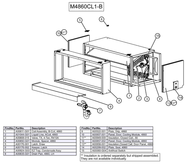 M4860CL1-B - Unico Module, Refrigerant Coil (3 Row) (AC)