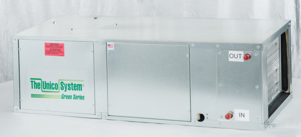U1218L-1EC2XH - Unico Air Handler 1218 - FCU, 230V EC, Hot Water Coil –  High Velocity Outlets