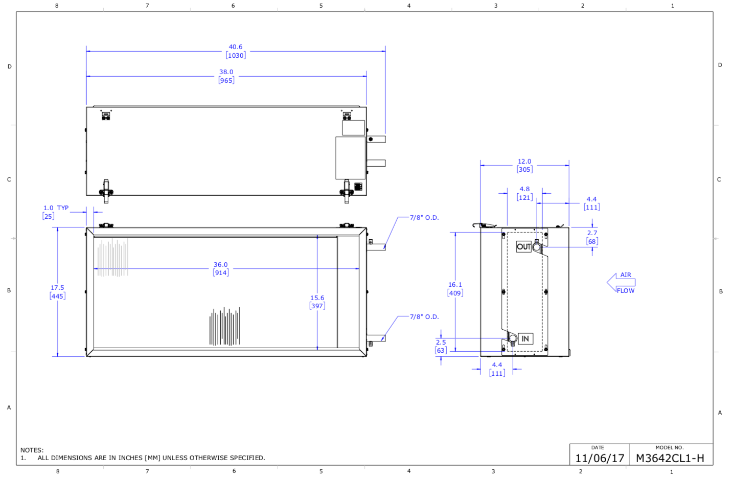 M3642CL1-H - Hydronic Module, Heating (with Hot Water Coil)